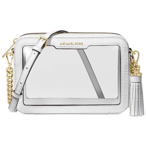 michael kors clear bag red|Michael Kors clear crossbody bag.